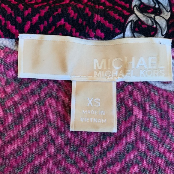 MICHAEL KORS Berry Python Printed Blouse with Silver Zippers - Picture 5 of 5